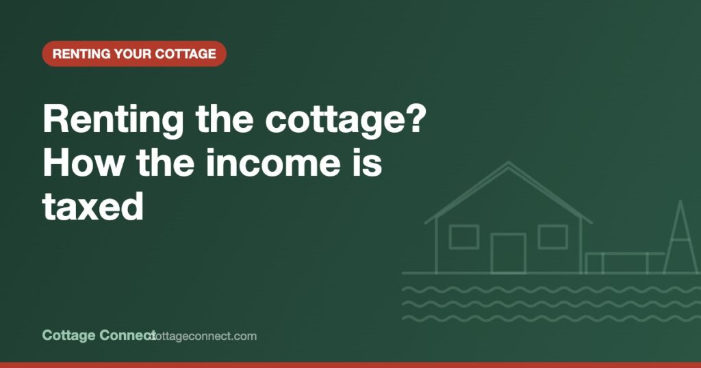 Cottage rental booking calendar and tax form, illustrating cottage rental income tax in Canada
