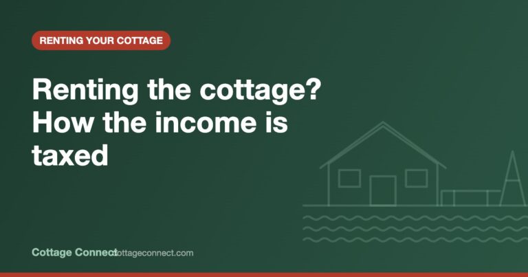 Cottage rental booking calendar and tax form, illustrating cottage rental income tax in Canada